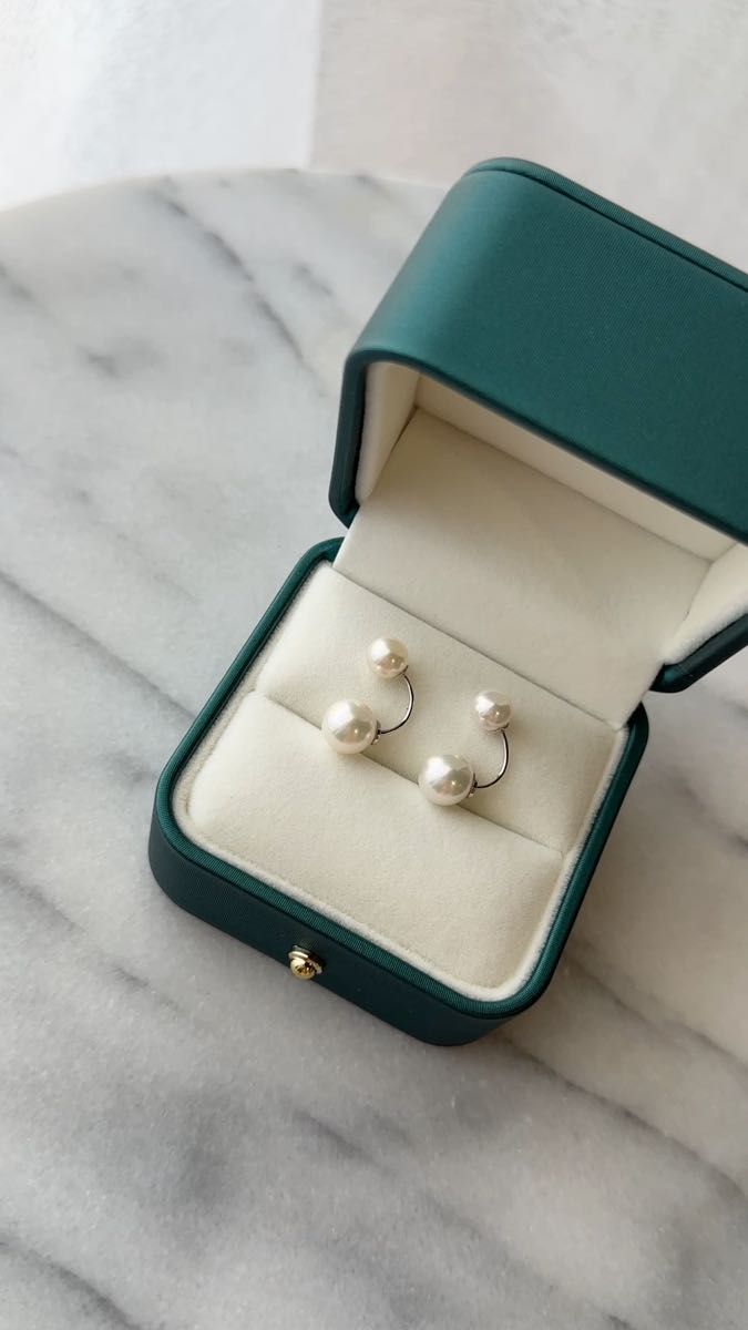 新品 スタージュエリー パール ピアス K18wg Gold パールキャッチ