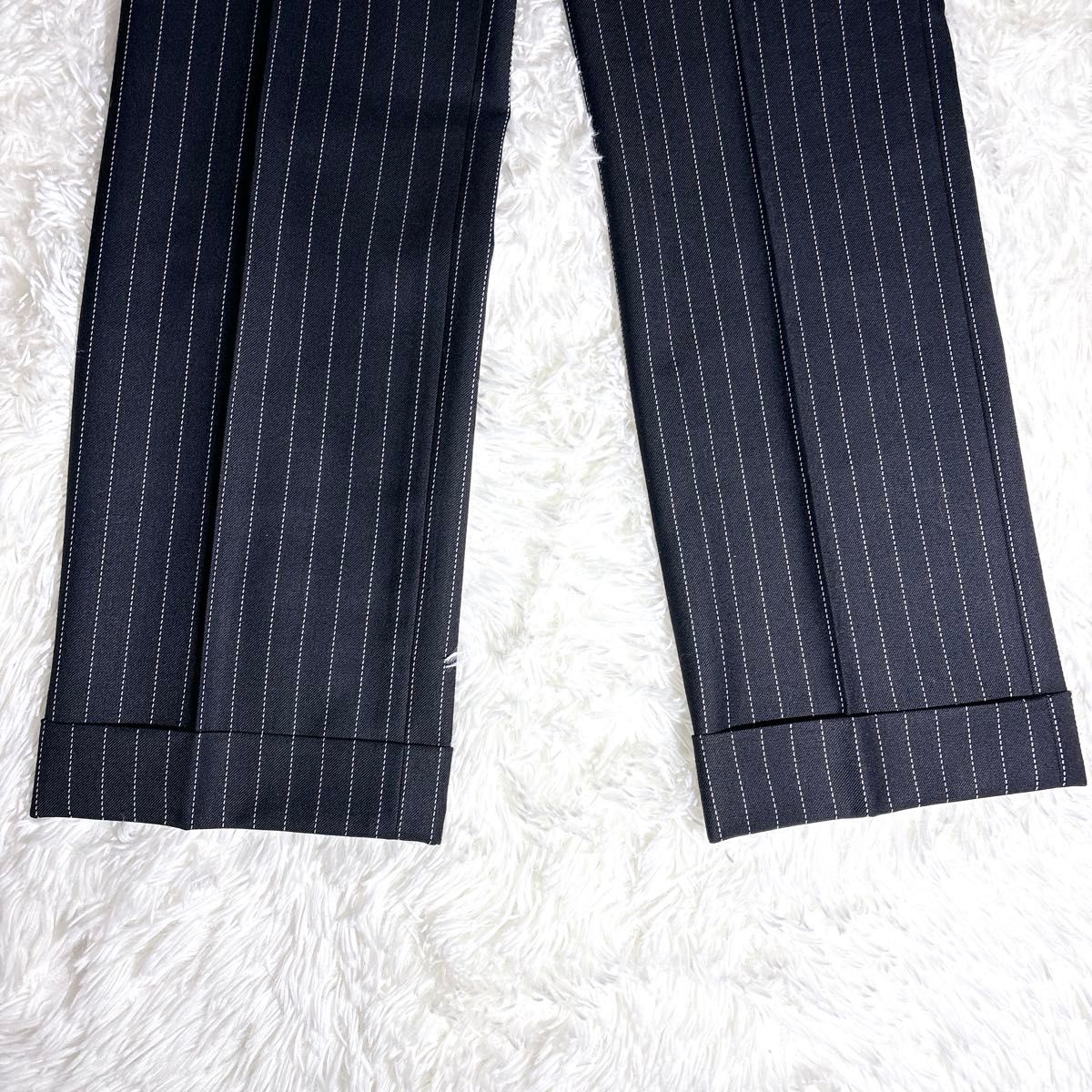 美品 TAILOR&CUTTER 有田一成 スーツ オーダー ストライプ 紫 美品 TAILOR&CUTTER 有田一成 スーツ オーダー ストライプ 紫