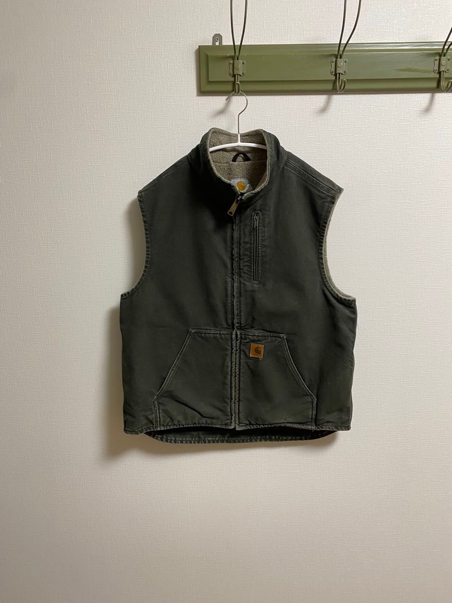 MOSモスグリーン Carhartt カーハート ダック ベスト ボア MOSモスグリーン Carhartt カーハート ダック ベスト ボア