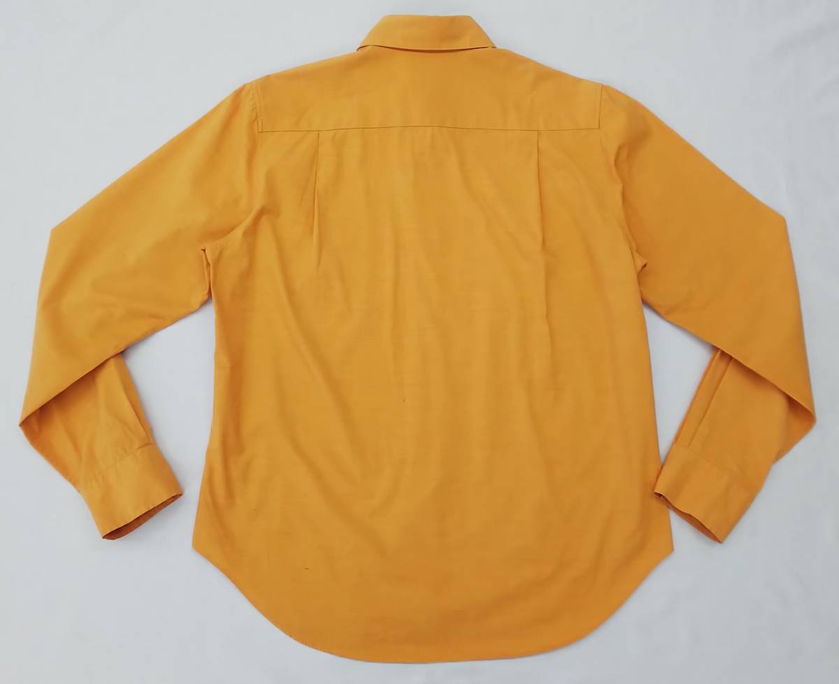 【日本製】INED　サイズ2　イネド　長袖シャツ　オレンジ　シャツ　レディース　綿100％　重ね着　春色　古着　＃1575_画像2