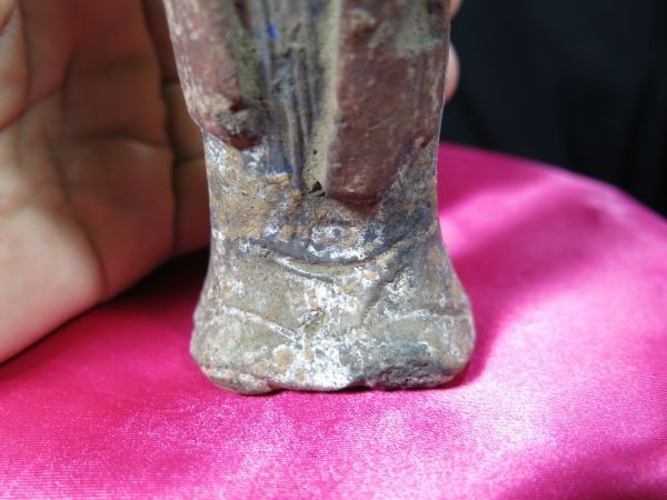 【高額売筋】 副葬品 遺跡発掘品 北魏時代 小 彩色俑 明器 534 - 386年 中国 陶器 唐