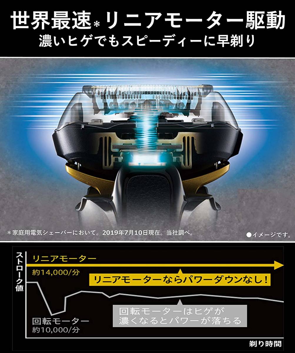 パナソニック ラムダッシュ メンズシェーバー 5枚刃 お風呂剃り可 青 ES-CSV6S-A