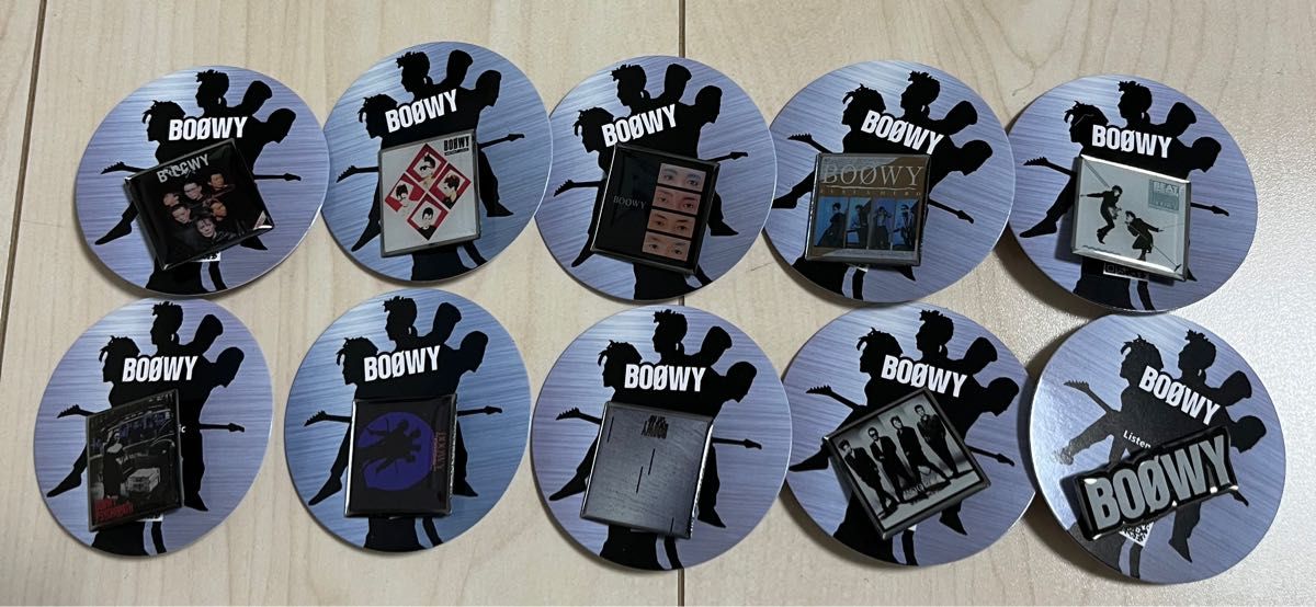 BOOWYボウイピンズカプセル 全10種コンプリートセット|Yahoo BOOWYボウイピンズカプセル 全10種コンプリートセット|Yahoo