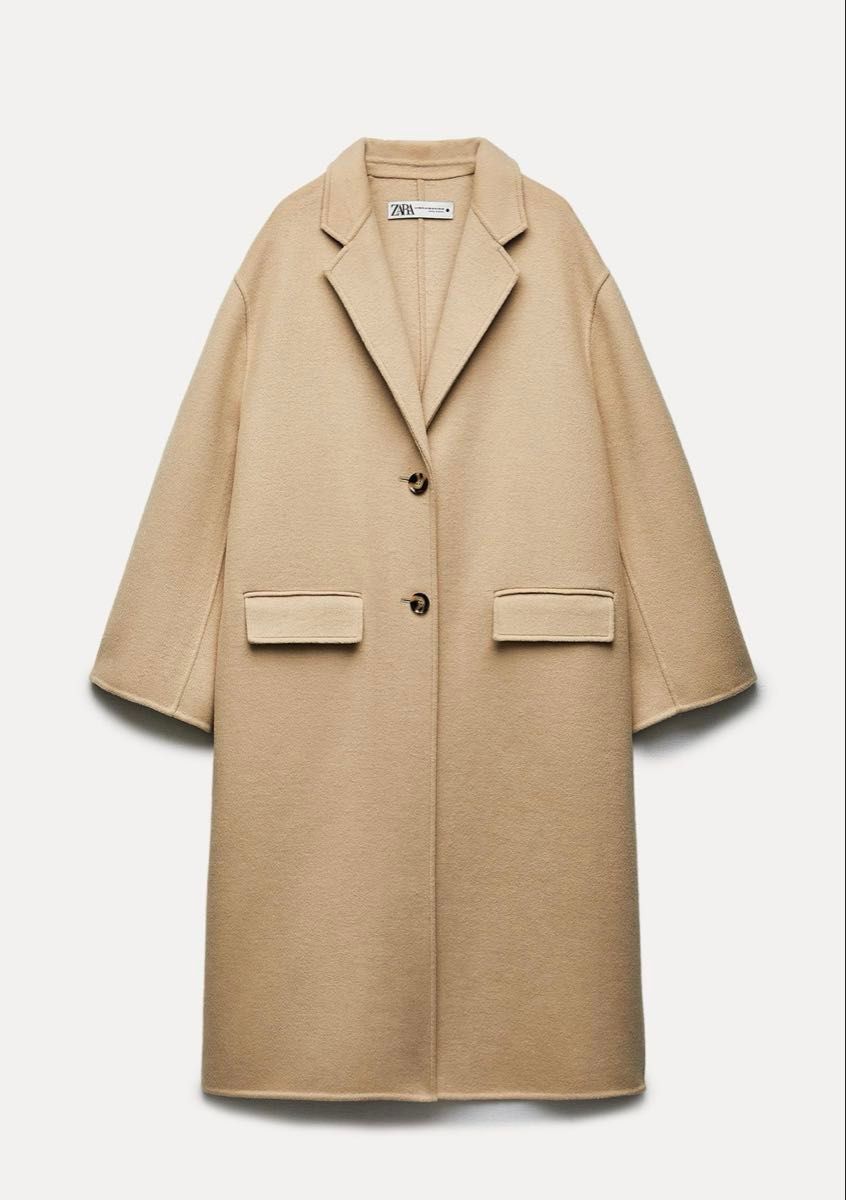 ZARA ZW COLLECTION ダブルフェイス ウールブレンド コート M-L