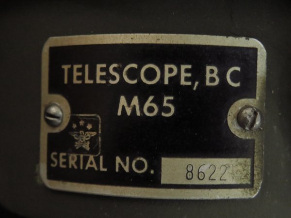 第二次世界大戦時代『TELESCOPE,BC M65』砲隊鏡 専用箱付き カニ 第二次世界大戦時代『TELESCOPE,BC M65』砲隊鏡 専用箱付き カニ