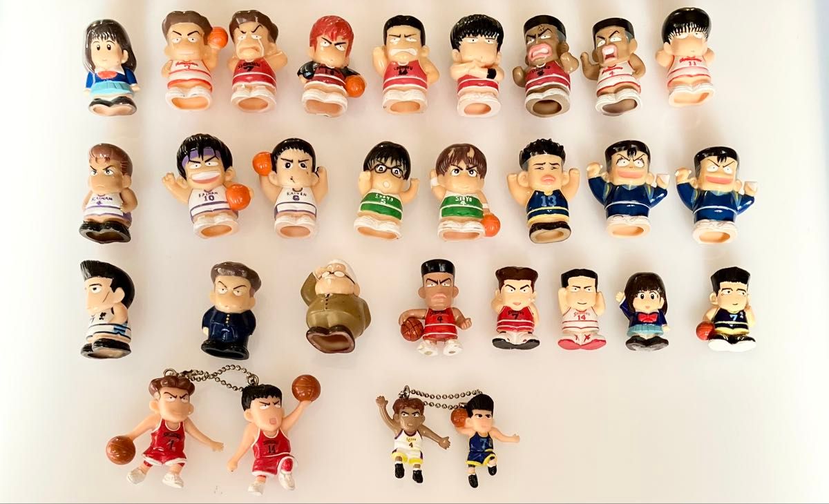 最終値下げ スラムダンク 指人形 ソフビ SLAM DUNK スラダン 当時品 湘北高校きゃらかーん ミニフィギュア