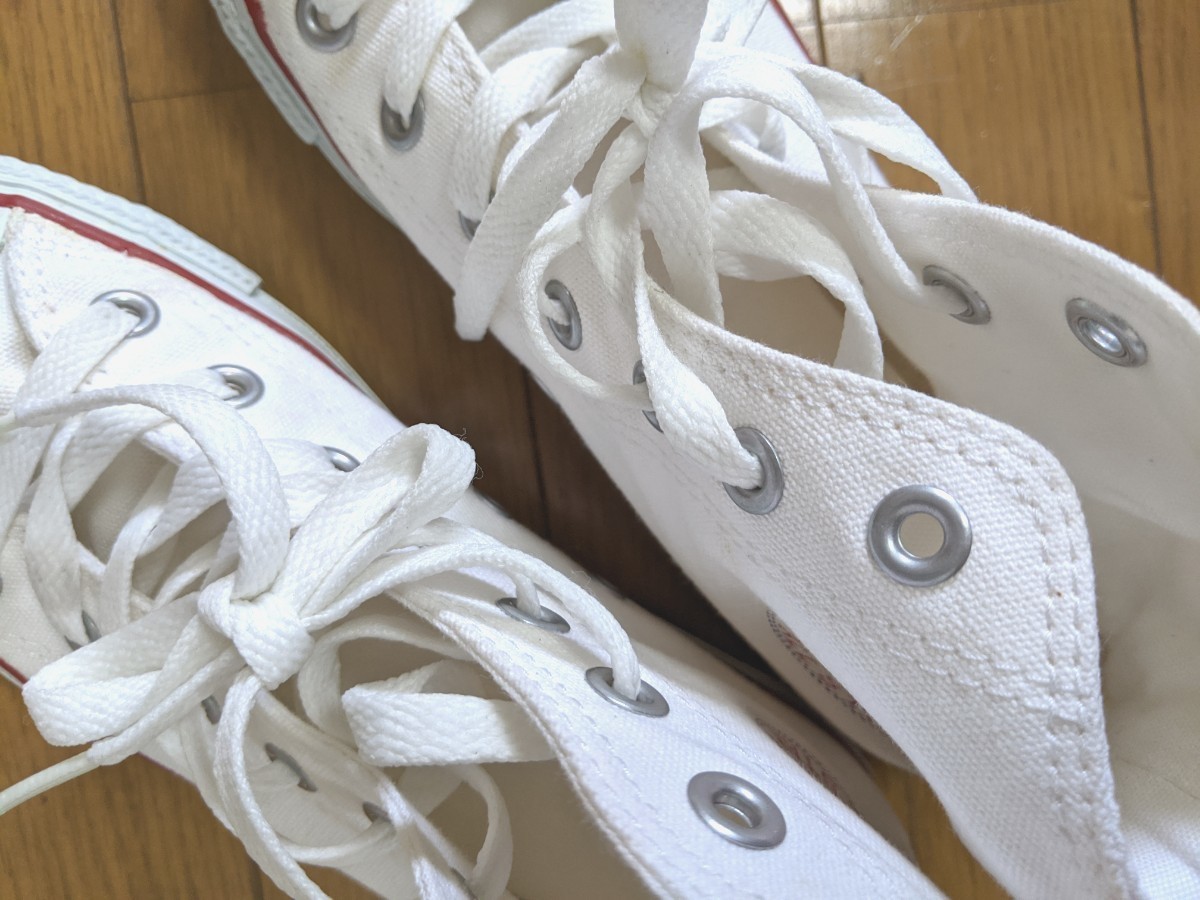 コンバース　ハイカットスニーカー　シューズ　24センチ　ホワイトconverse