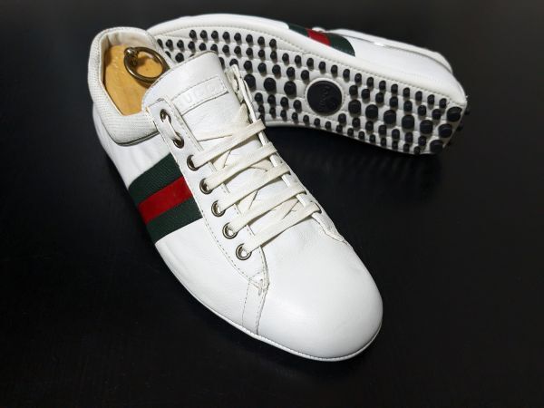 未使用 グッチ 7 Gucci シェリーライン ドライビングスニーカー 未使用 グッチ 7 Gucci シェリーライン ドライビングスニーカー