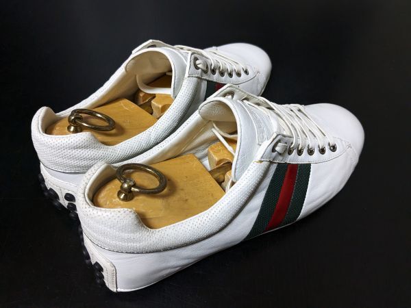 未使用 グッチ 7 Gucci シェリーライン ドライビングスニーカー 未使用 グッチ 7 Gucci シェリーライン ドライビングスニーカー