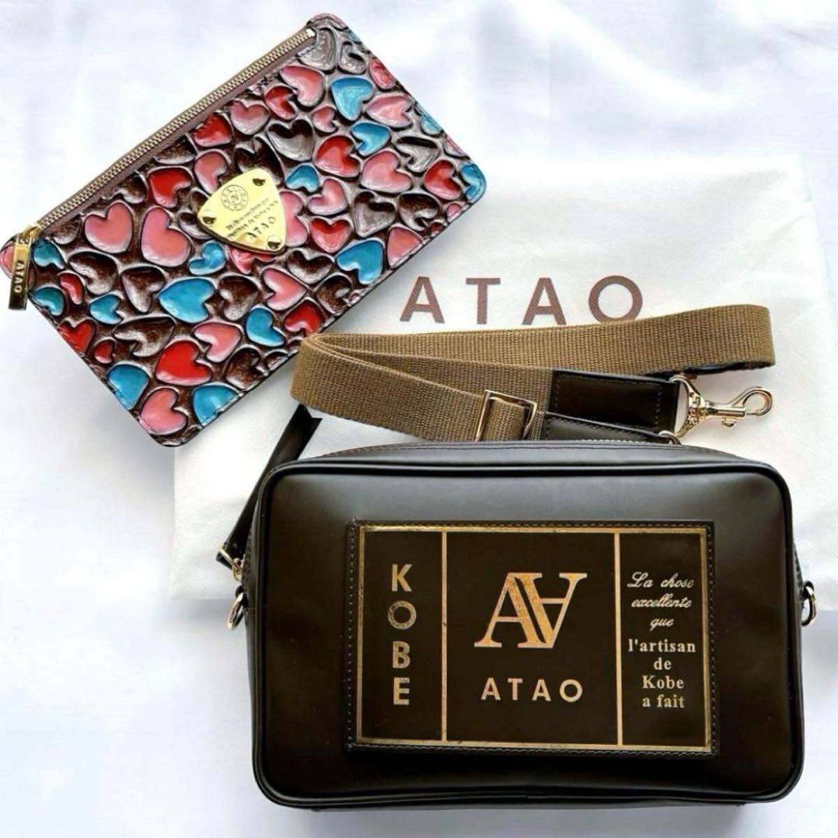 希少】ATAO アタオ タートルシェル 3wayショルダーバッグ 希少】ATAO アタオ タートルシェル 3wayショルダーバッグ