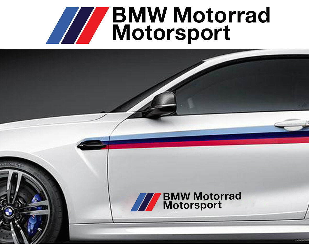 送料無料 BMW Motorrad Motorsport decal sticker ステッカー シール デカール 2枚セット 46cm ホワイト_画像3