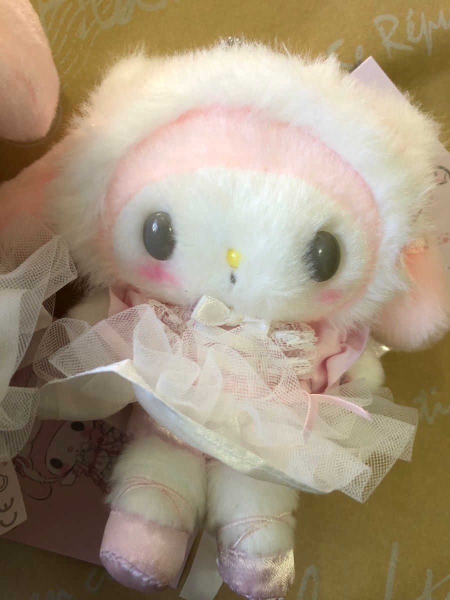 サンリオ 白猫バレリーナ マイメロディ ぬいぐるみ マスコット サンリオ 白猫バレリーナ マイメロディ ぬいぐるみ マスコット