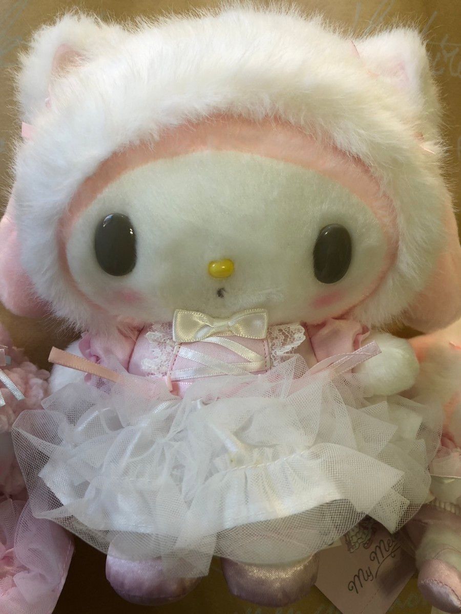 サンリオ 白猫バレリーナ マイメロディ ぬいぐるみ マスコット サンリオ 白猫バレリーナ マイメロディ ぬいぐるみ マスコット