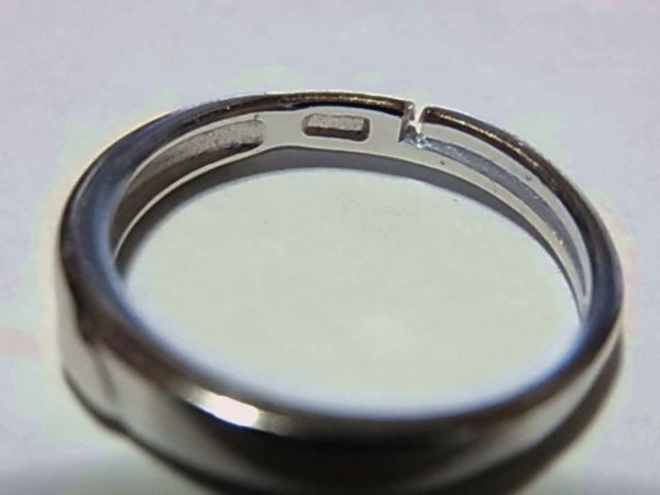 未使用品SVシルバー925リング指輪10号フリーサイズ調節ハート男性メンズ女性レディース