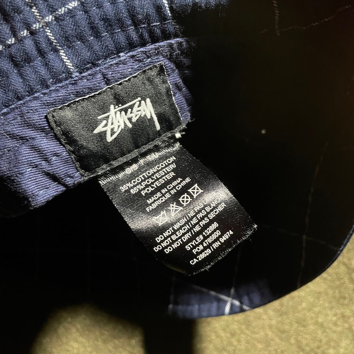 USED STUSSY チェック柄 バケットハット ネイビー|Yahoo!フリマ USED STUSSY チェック柄 バケットハット ネイビー|Yahoo!フリマ