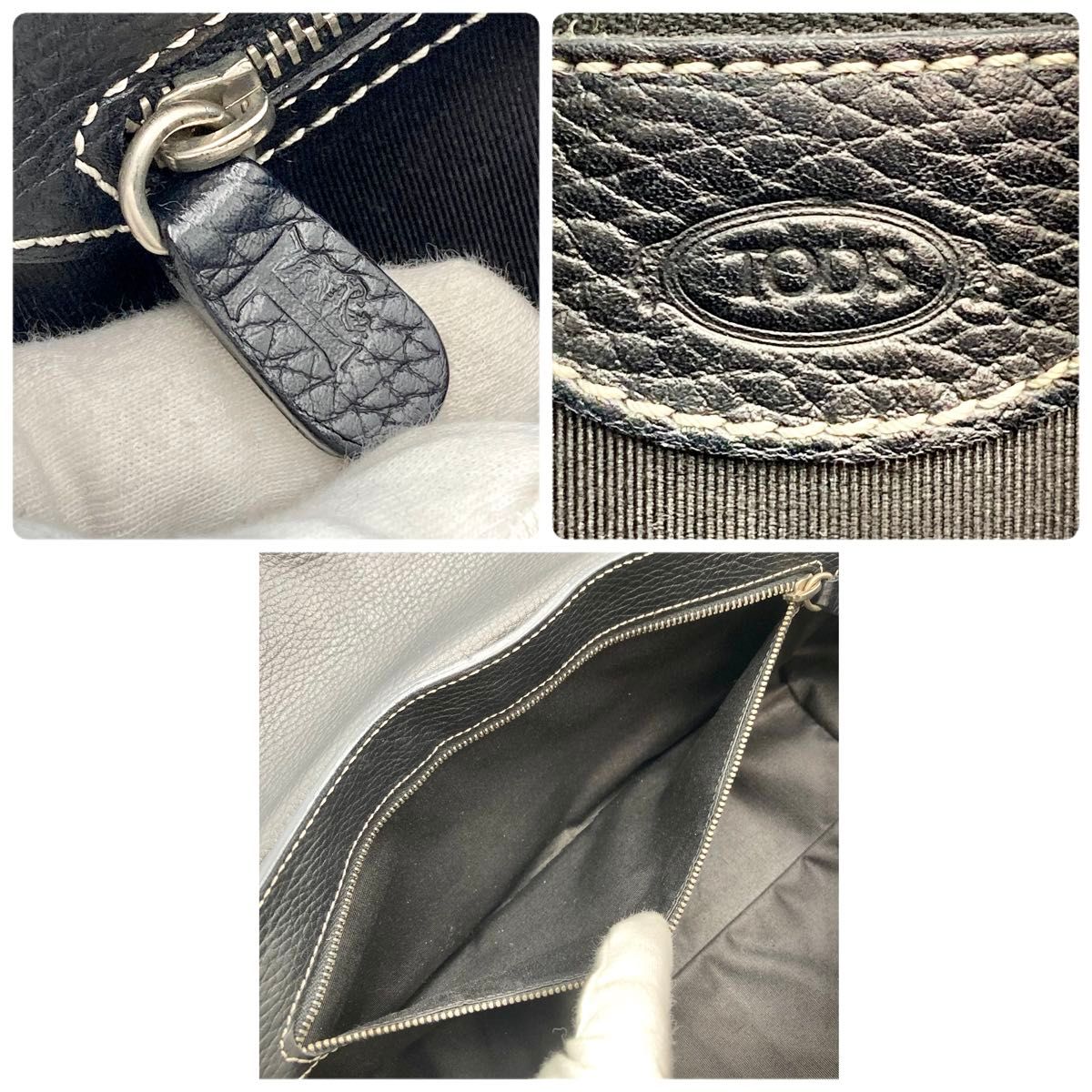 【美品】TOD'S トッズCorniche Waveコーニッシュウェーブレザー 極美品】TOD'S トッズ コーニッシュウェーブ ハンドバッグ