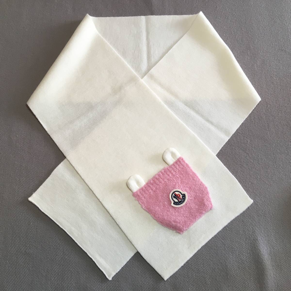  новый товар подлинный товар Moncler baby уголок имеется va- Gin шерсть вязаная шапка muffler комплект XXS MONCLER вязаная шапка Kids .. розовый 