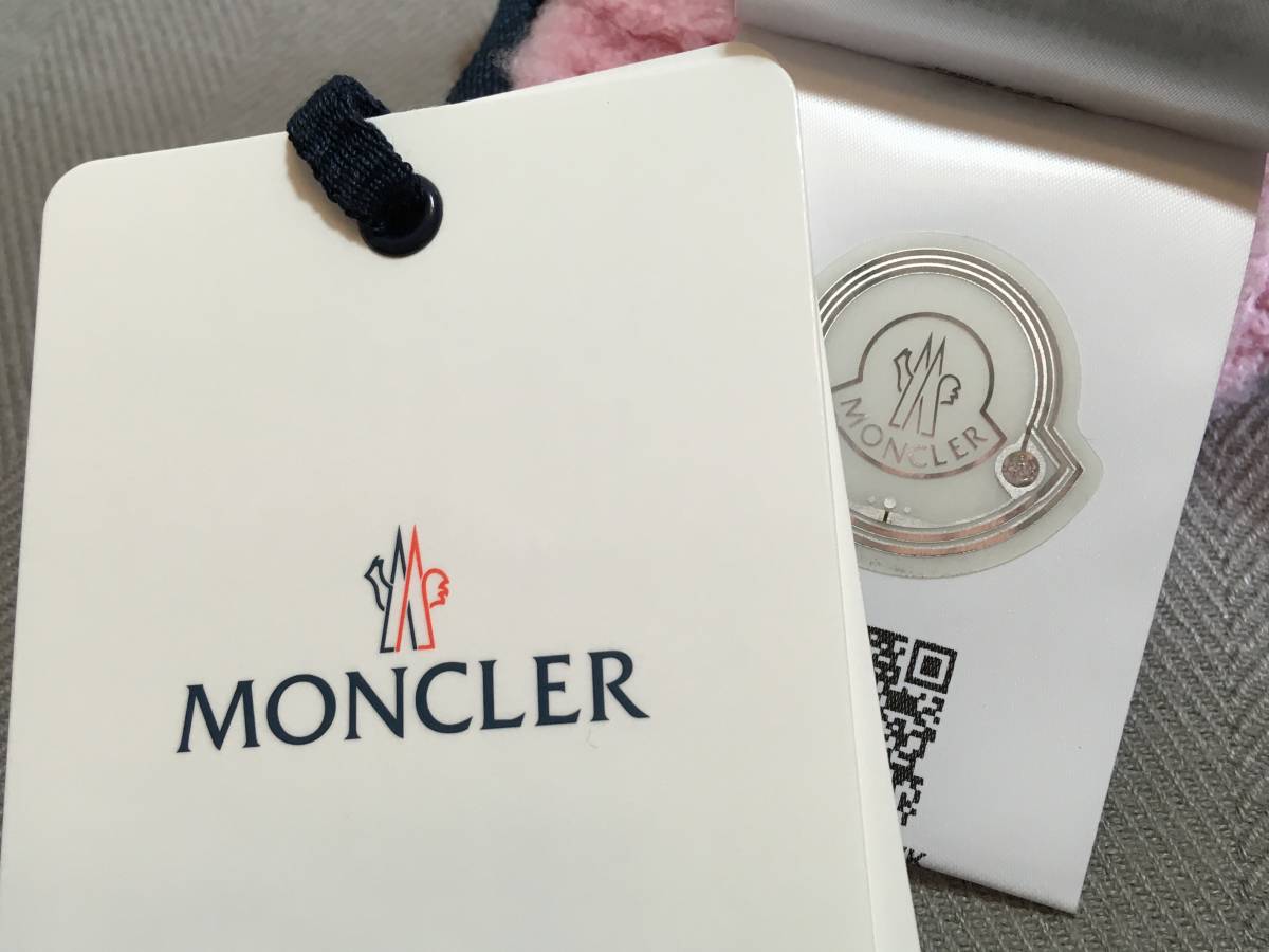  новый товар подлинный товар Moncler baby уголок имеется va- Gin шерсть вязаная шапка muffler комплект XXS MONCLER вязаная шапка Kids .. розовый 