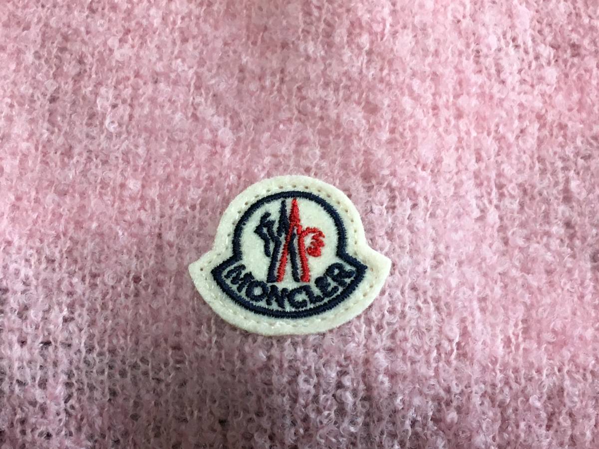  новый товар подлинный товар Moncler baby уголок имеется va- Gin шерсть вязаная шапка muffler комплект XXS MONCLER вязаная шапка Kids .. розовый 