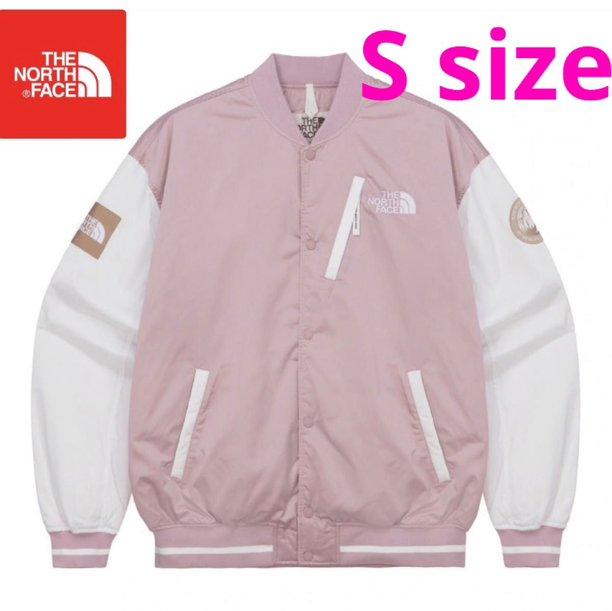 【韓国限定】THE NORTH FACEプレイヤーヴァシティジャケット ピンク 韓国限定】THE NORTH FACEプレイヤーヴァシティジャケット ピンク