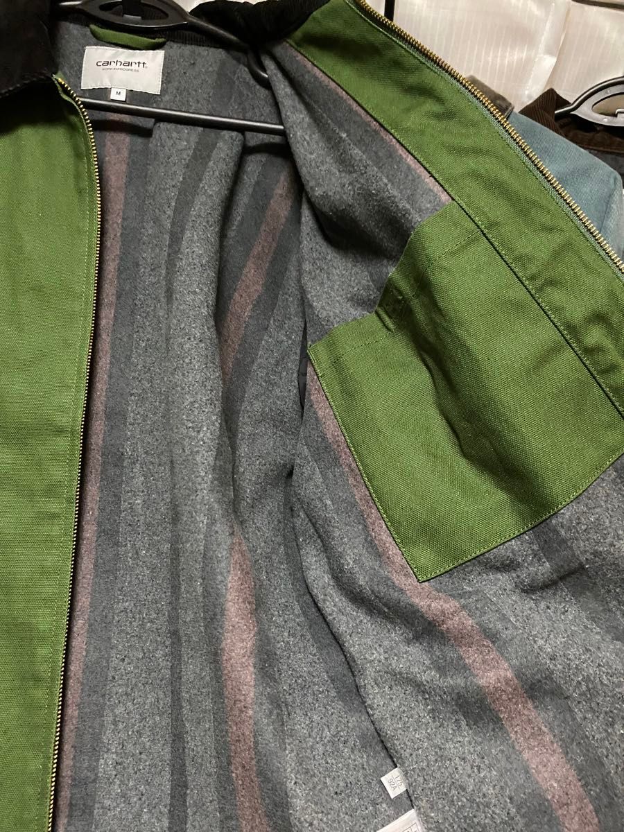 カーハート carhartt wip デトロイトジャケット グリーン m カーハート carhartt wip デトロイトジャケット グリーン m