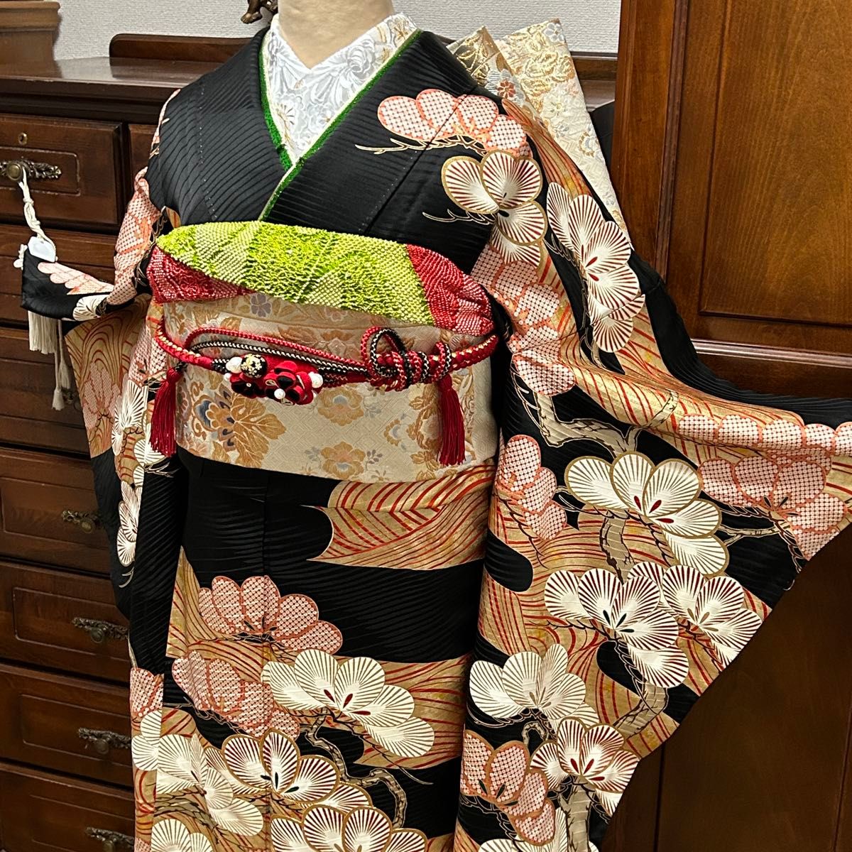 最高級品 振袖 6点セット 【京友禅 金駒刺繍 金彩 トールサイズ 最高級品 振袖 6点セット 【京友禅 金駒刺繍 金彩 トールサイズ