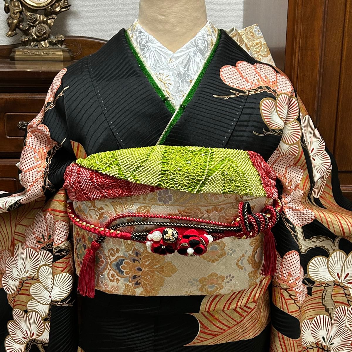 最高級品 振袖 6点セット 【京友禅 金駒刺繍 金彩 トールサイズ 最高級品 振袖 6点セット 【京友禅 金駒刺繍 金彩 トールサイズ