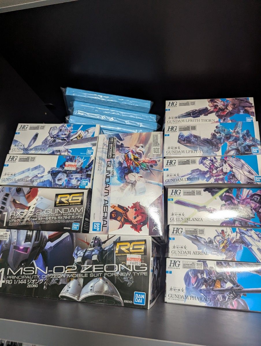 11体 積みプラ まとめ売り ガンプラ 未組立 プラモデル バンダイ 水星の魔女 ファーストガンダム ジオング HG RG
