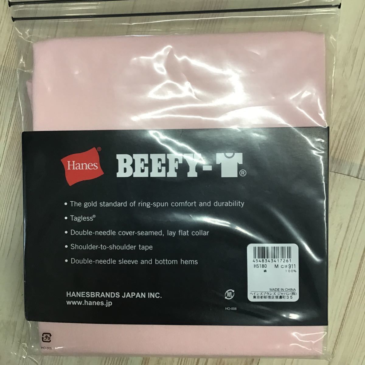 新品　　Hanes BEEFY－Tシャツ　1枚パック　H5180 Lサイズ　911_画像3