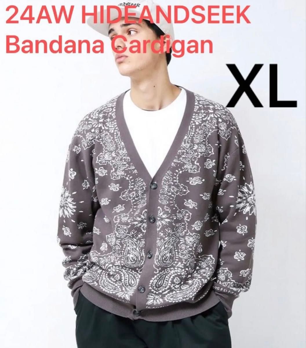 キムタク着 同型色違い HIDEANDSEEK Bandana Cardigan ハイド キムタク着 同型色違い HIDEANDSEEK Bandana Cardigan ハイド