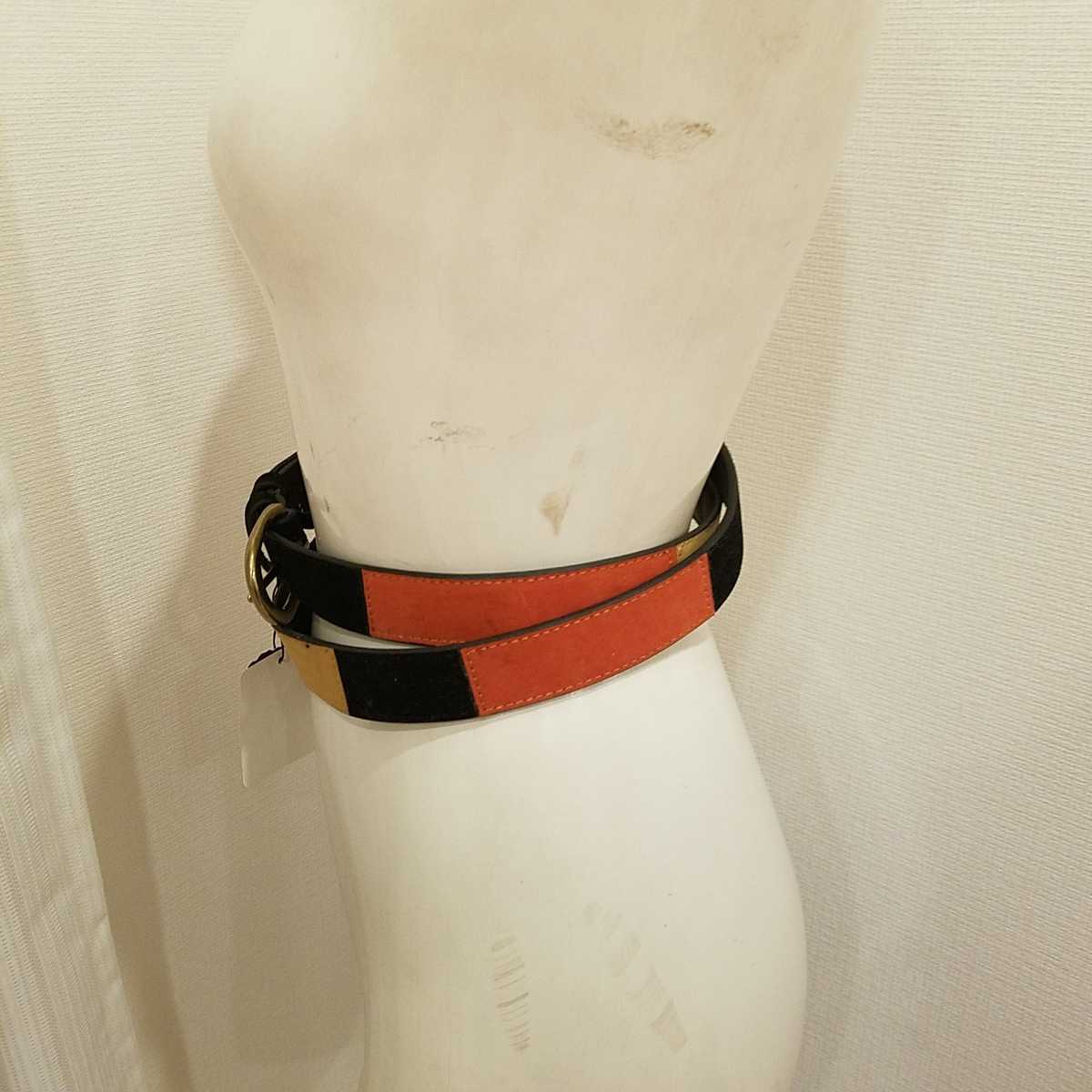 rienda tag equipped high waist 2 -ply belt 2 piece set 
