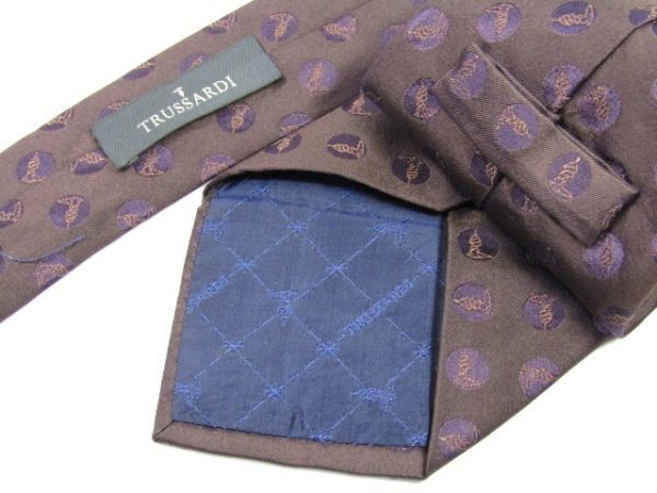 TRUSSARDI( Trussardi ) silk necktie Logo art pattern Italy made 846782C271R12