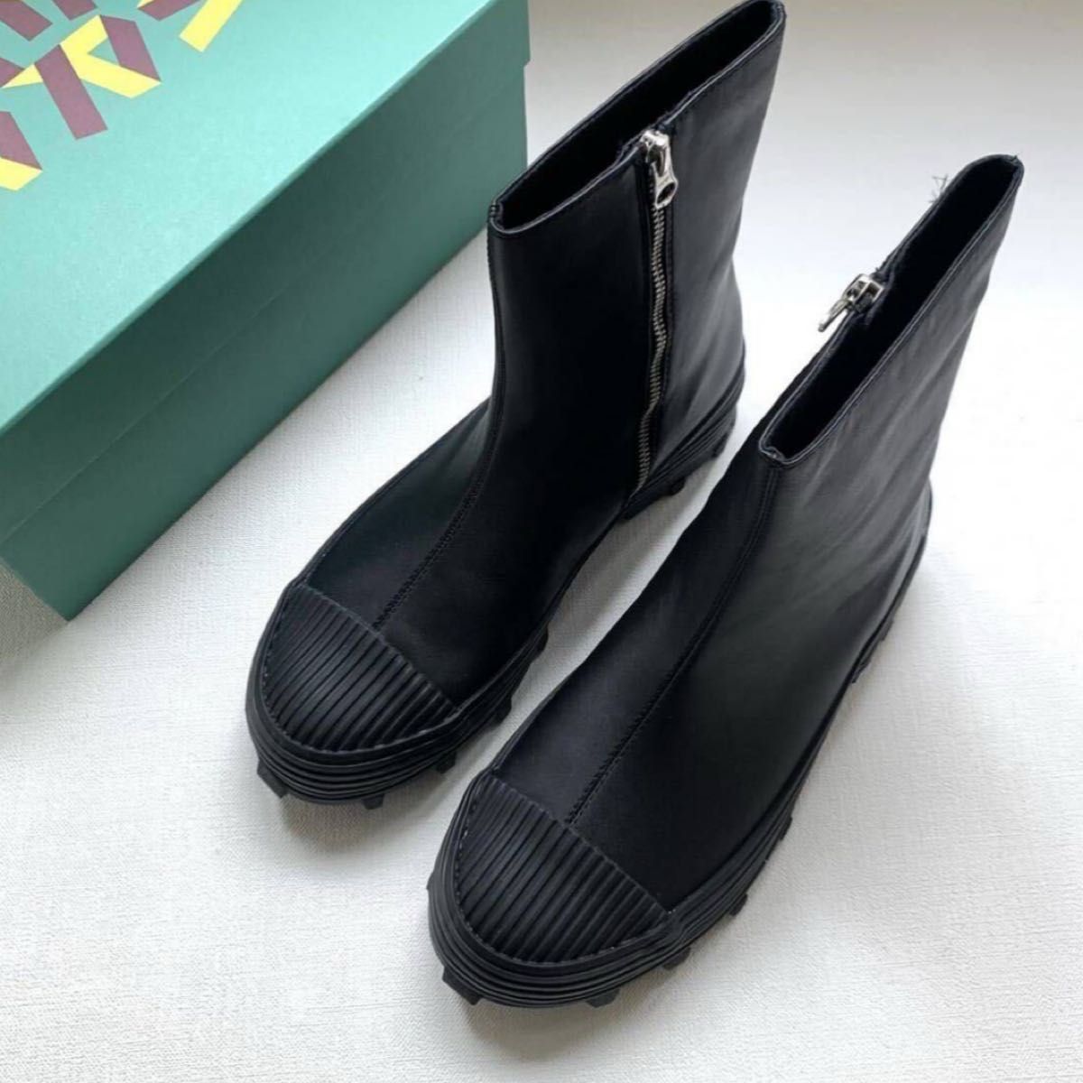 新品 カンペール ラボ Camper LAB Traktori 黒 41 レザー ジップ 新品 カンペール ラボ Camper LAB Traktori 黒 41 レザー ジップ