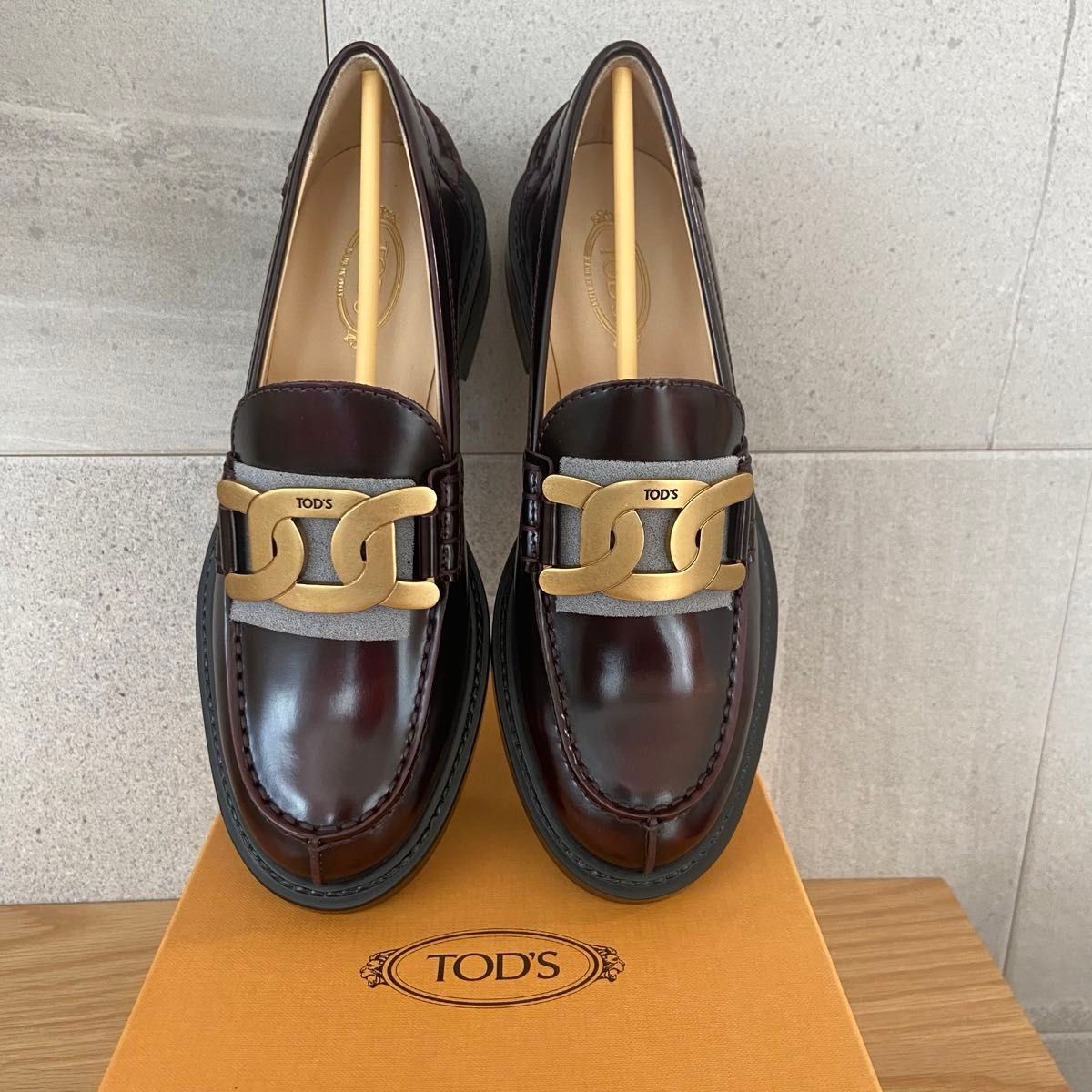 TOD'S トッズ レザー紐靴 ボルドー 35 1/2 - 靴 TOD'S トッズ レザー紐靴 ボルドー 35 1/2 - 靴
