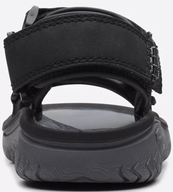 CLARKS サンダル レザー ストラップ ベルクロ ブラック 送料無料 CLARKS 26cm ブラック サンダル レザー ベルクロ