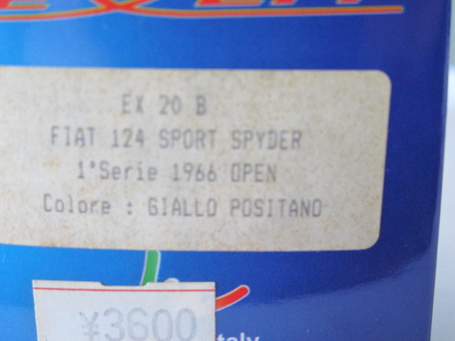 EXEM エグゼム PEGO ITALIA 1/43スケール イタリア製 ミニカー FIAT フィアット 124 SPORT SPIDER 1966 スポーツスパイダー_画像2