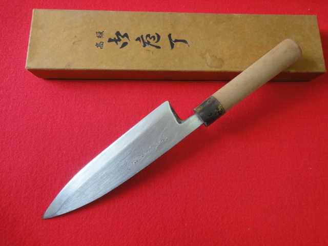 堺未広】相出刃包丁 ※別作 刃渡20.3㎝ 全長35.8㎝ 峰厚7.3㎜ 片刃 ※箱