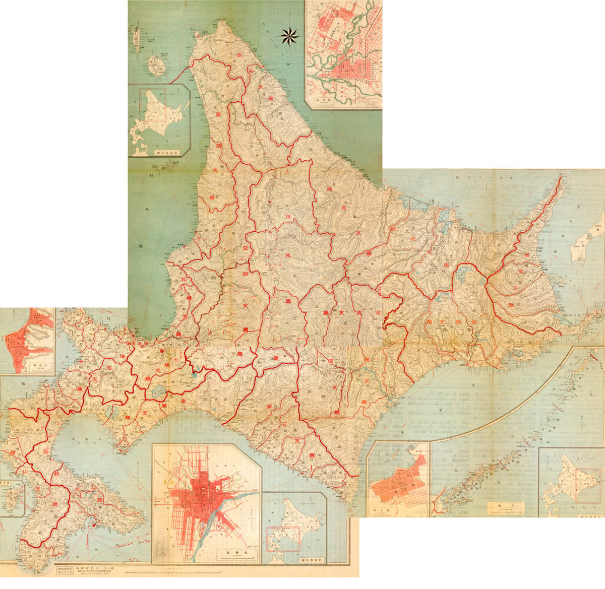 ◆大正１０年(1921)◆金刺分県図　北海道◆スキャニング画像データ◆古地図ＣＤ◆京極堂オリジナル◆送料無料◆_画像1