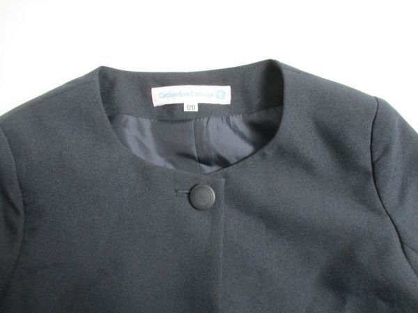 BG282【Catherine Cottage・キャサリンコテージ】裏地付き フォーマル ジャケット ボレロ 女児 濃青 120A_画像2