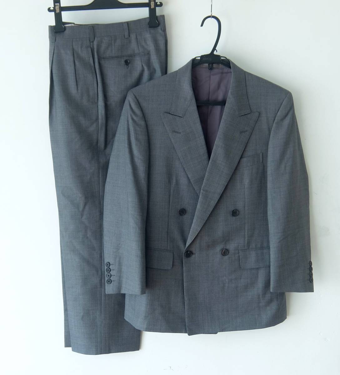 Aquascutum Aquascutum double-breasted suit setup top and bottom set prompt decision equipped!