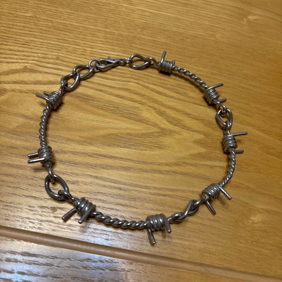希少レア HYDE チョーカー ネックレス 有刺鉄線 シルバー 希少 L 希少レア HYDE チョーカー ネックレス 有刺鉄線 シルバー 希少 L