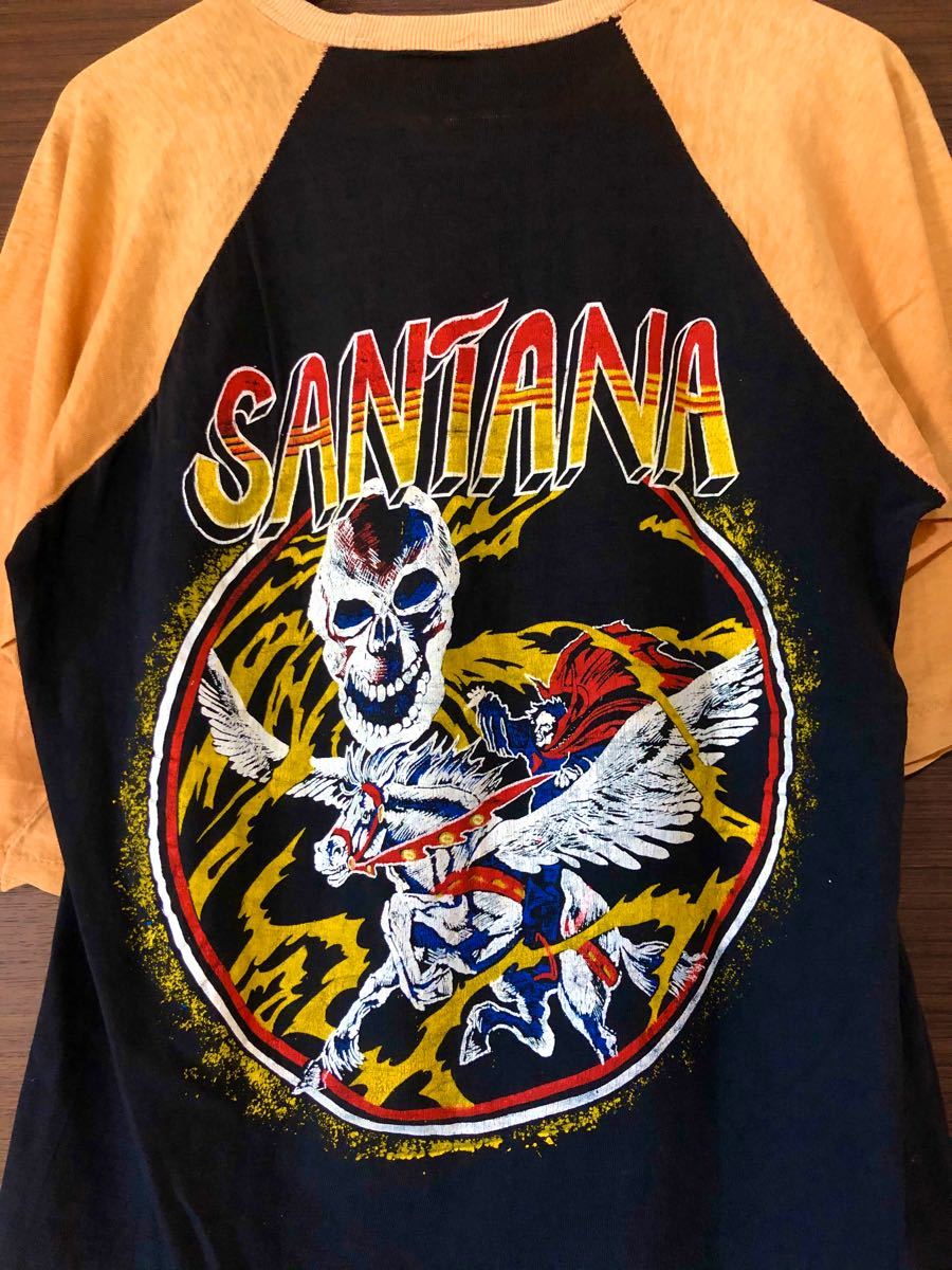 80's SANTANA パキスタン綿 バンドTシャツ