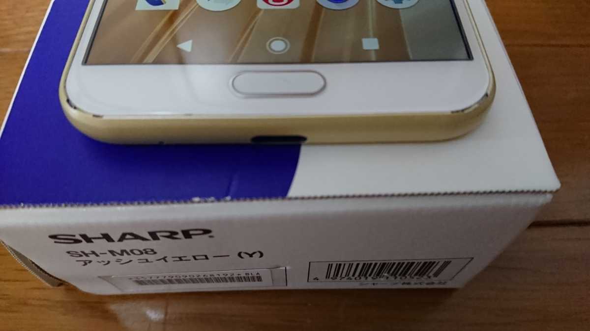 SIMフリー 即落/即発!!美中古品 SH-M08 SHV43 アッシュイエロー SIMフリー 即落/即発!!美中古品 SH-M08 SHV43 アッシュイエロー