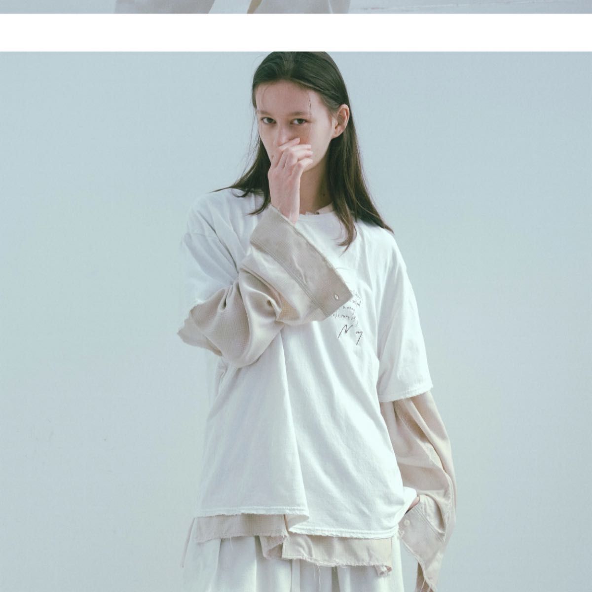 Ancellm 25ss cut stripe half pull over shirt anc-ct96 サイズ Ancellm 25ss cut stripe half pull over shirt anc-ct96 サイズ