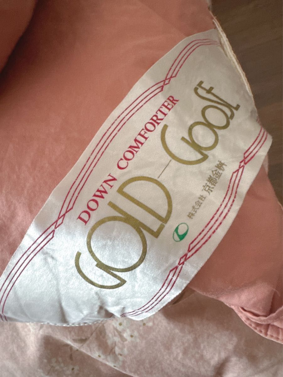 GOLD GOOSE 羽毛掛け布団 ダウンコンフォーター ピンク 水鳥羽毛 GOLD GOOSE 羽毛掛け布団 ダウンコンフォーター ピンク 水鳥羽毛