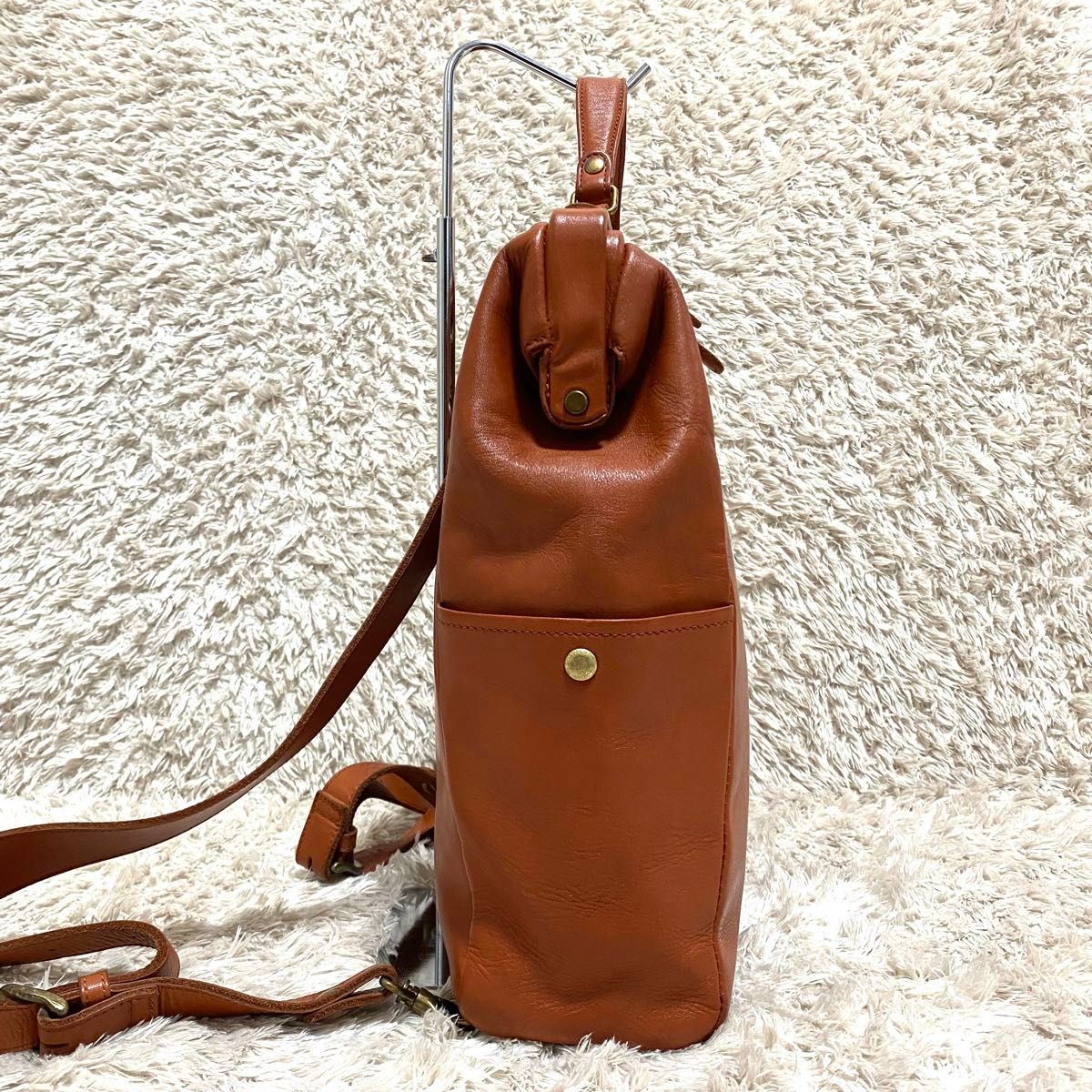 美品 HIRAMEKI 本革 リュックサック 2way ハンドバッグ 美品 HIRAMEKI 本革 リュックサック 2way ハンドバッグ