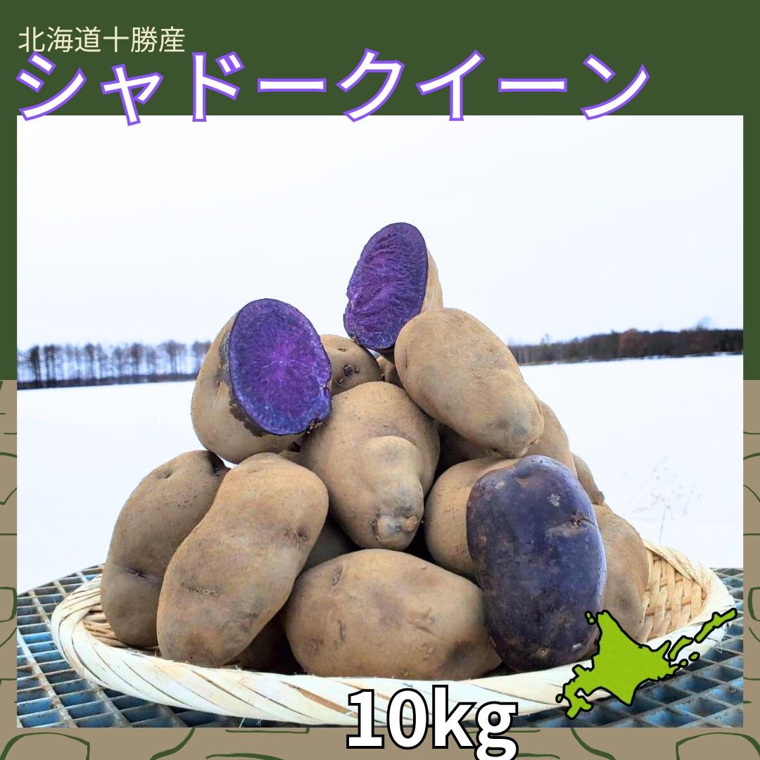 【10kg】北海道産　じゃがいも　シャドークイーン　【農家直送】