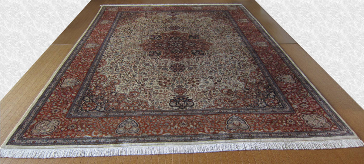【380×280】ウール◆パキスタン産絨毯・カーペット■1456-300_画像2
