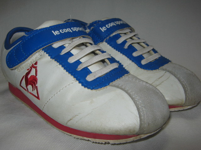 ★中古品 le coq sportif ルコックスポルティフ MONTPELLIER モンペリエ スニーカー US11.5(18.5cm) KIDS キッズ 子供靴 UNISEX 男女兼用★_画像2