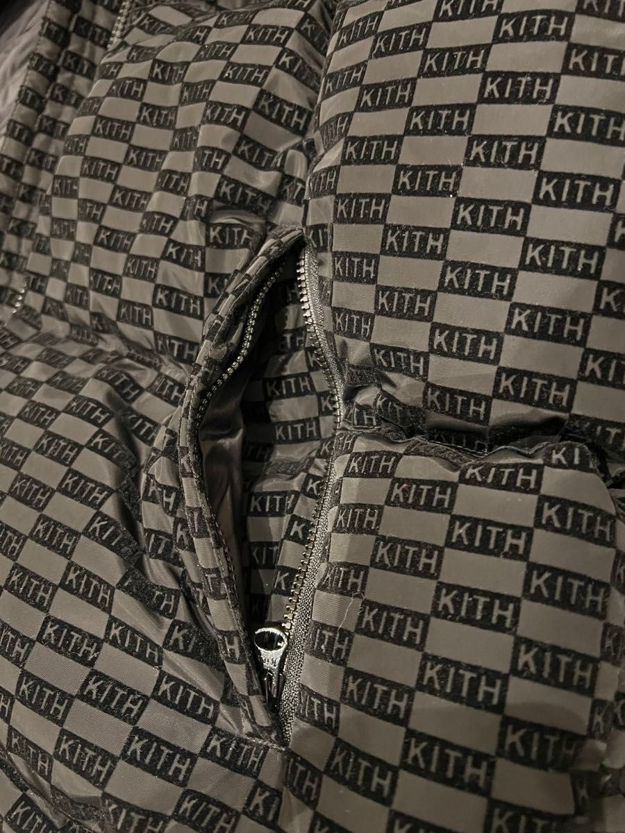 Kith サイズS Monogram Midi Puffer Black ダウンジャケット Kith サイズS Monogram Midi Puffer Black ダウンジャケット